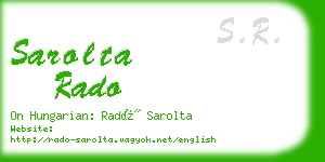 sarolta rado business card